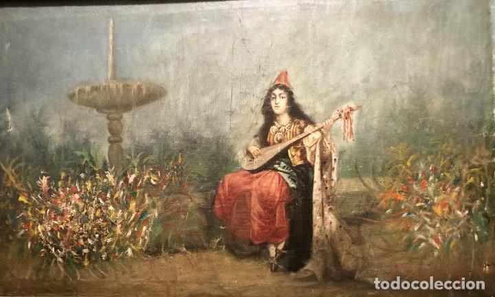 Arte: Gitana z&iacute;ngara tocando el laud, firmado Rull - Foto 9