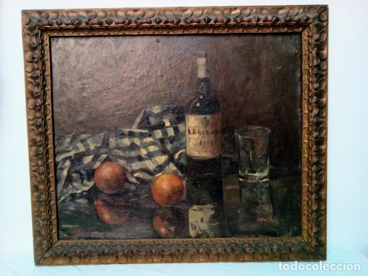 Arte: Firmado Auli &oacute;leo sobre lienzo bodegon - Foto 3