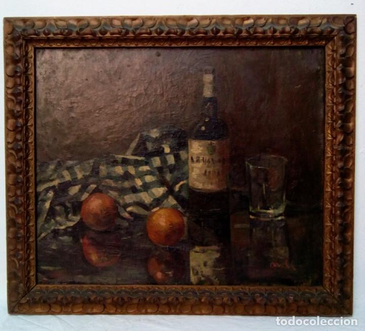 Arte: Firmado Auli &oacute;leo sobre lienzo bodegon - Foto 4