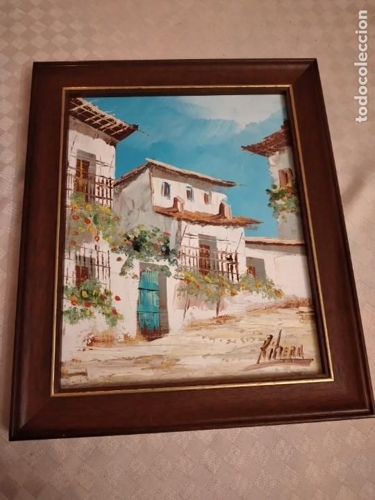 Arte: &Oacute;LEO SOBRE TABLA.FIRMADO RIBERA. - Foto 1