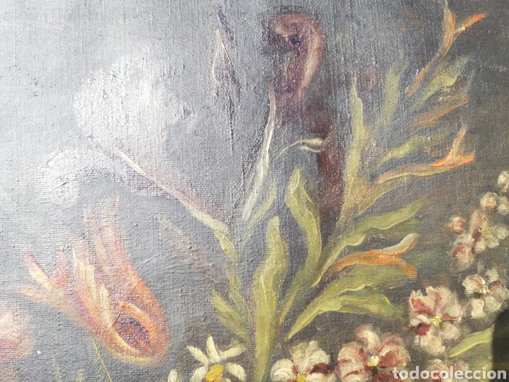 Arte: Bodeg&oacute;n de flotresOleo antiguo - Foto 4