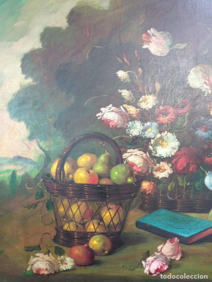 Arte: &Oacute;leo bodeg&oacute;n de flores y frutas - Foto 2
