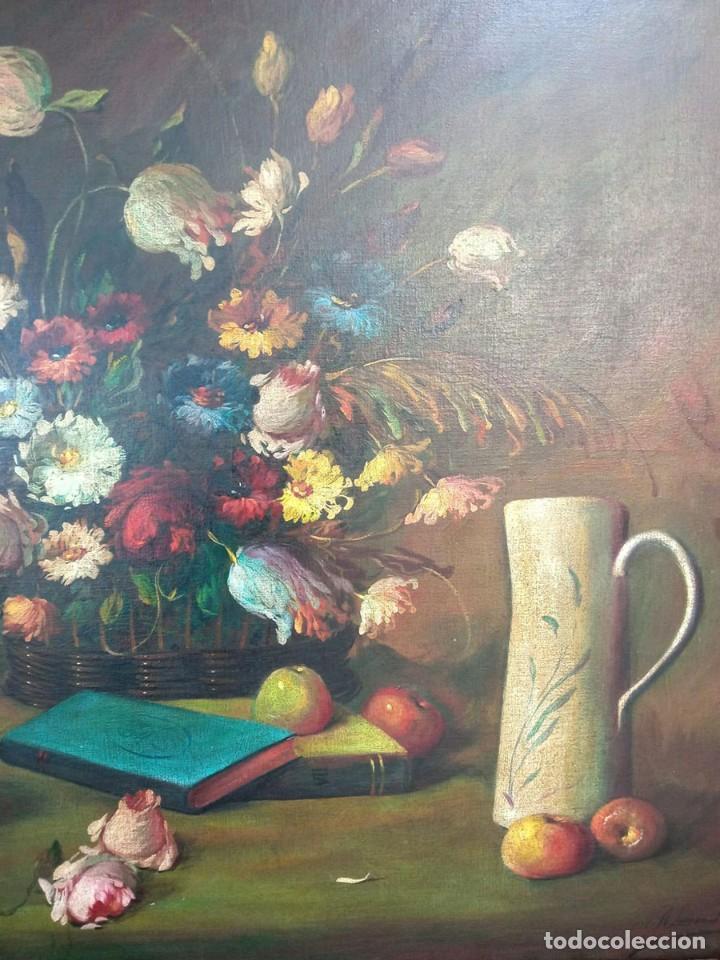 Arte: &Oacute;leo bodeg&oacute;n de flores y frutas - Foto 3