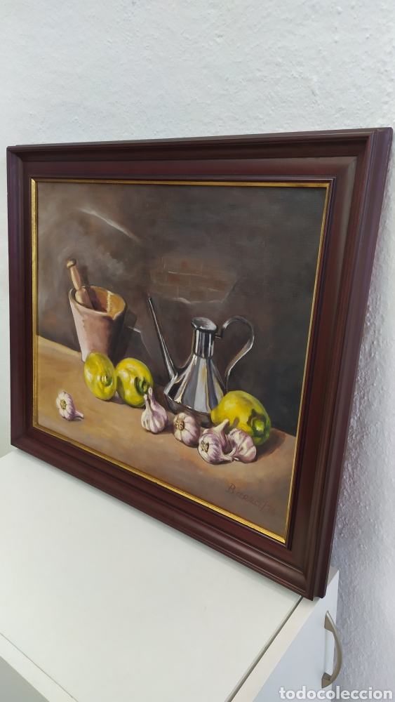 Arte: Cuadro Baeza Bodeg&oacute;n oleo en lienzo - Foto 3