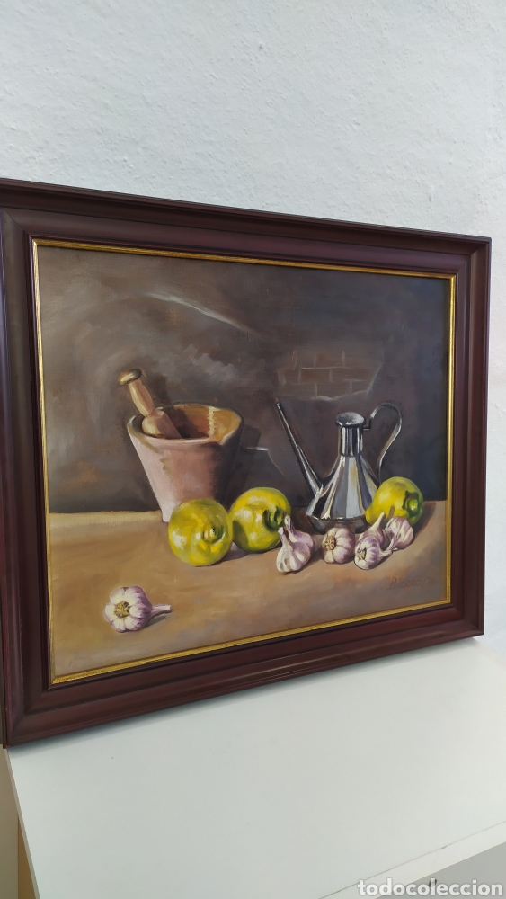 Arte: Cuadro Baeza Bodeg&oacute;n oleo en lienzo - Foto 2