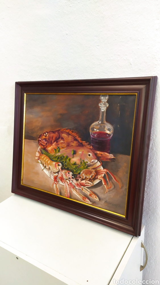 Arte: Cuadro de Baeza Bodeg&oacute;n oleo en lienzo - Foto 3