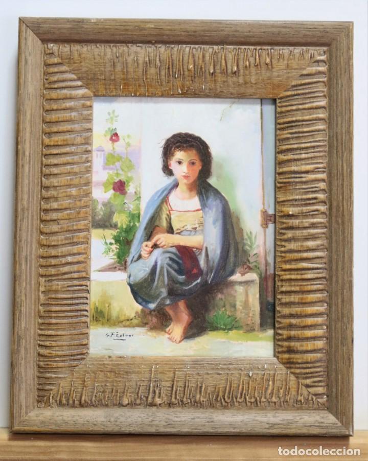 Arte: OLEO FIRMADO G.F .ESTEVE CON MARCO