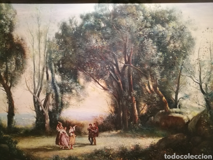 Arte: BAILARINAS EN EL BOSQUE. C&Iacute;RCULO DE COROT (1795-1876) - Foto 2
