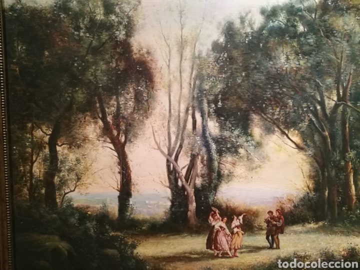 Arte: BAILARINAS EN EL BOSQUE. C&Iacute;RCULO DE COROT (1795-1876) - Foto 3