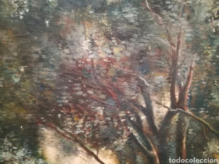 Arte: BAILARINAS EN EL BOSQUE. C&Iacute;RCULO DE COROT (1795-1876) - Foto 5