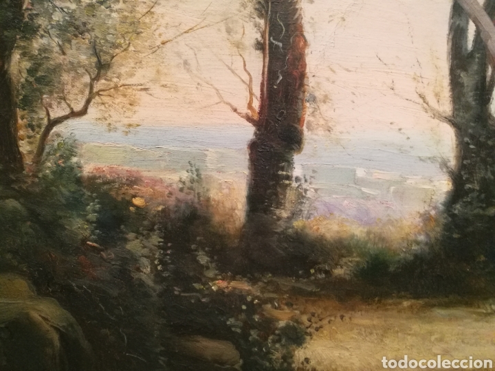 Arte: BAILARINAS EN EL BOSQUE. C&Iacute;RCULO DE COROT (1795-1876) - Foto 6