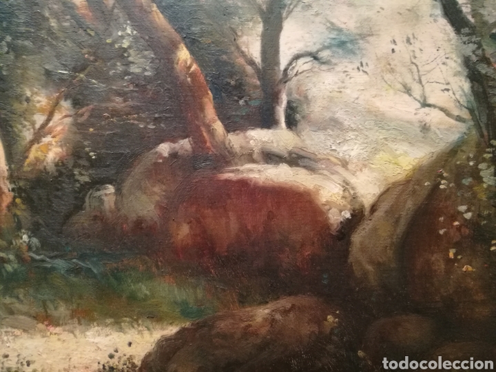 Arte: BAILARINAS EN EL BOSQUE. C&Iacute;RCULO DE COROT (1795-1876) - Foto 9