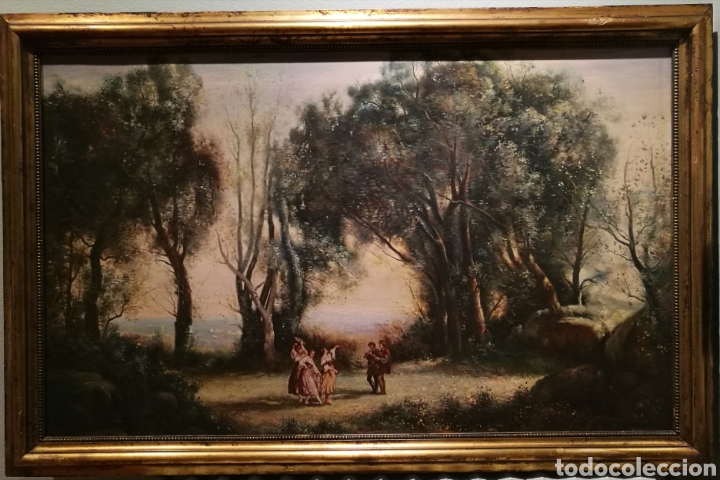 Arte: BAILARINAS EN EL BOSQUE. C&Iacute;RCULO DE COROT (1795-1876) - Foto 1