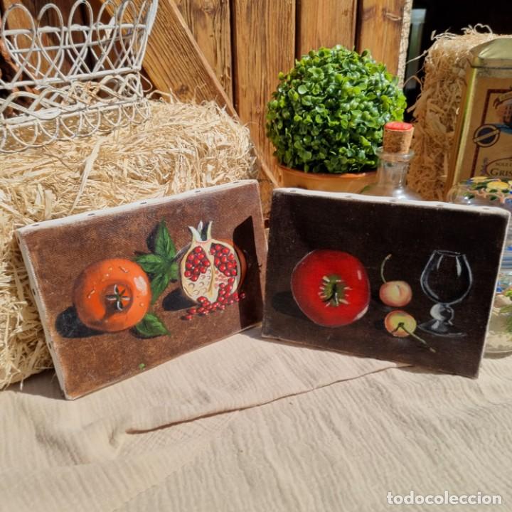 Arte: Pareja Lienzos Pintura &Oacute;leo Bodeg&oacute;n - Foto 1