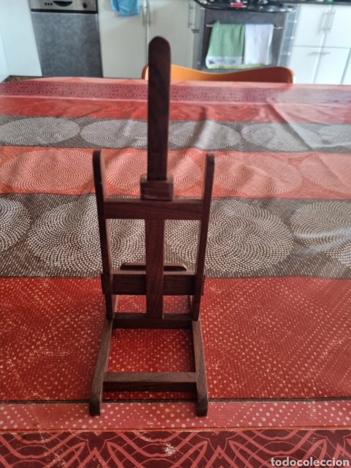 Arte: Miniatura de oleo sobre lienzo con caballete - Foto 5