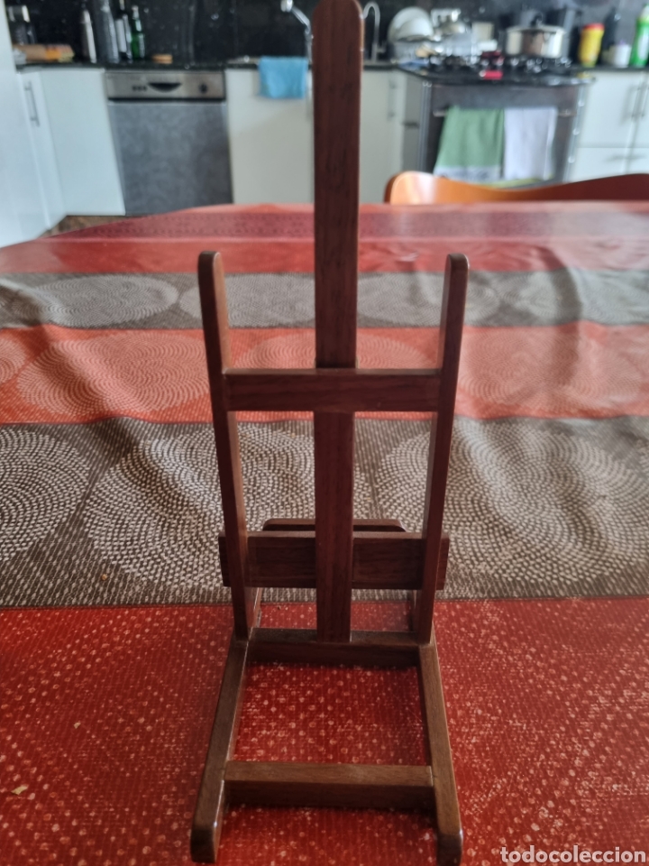 Arte: Miniatura de oleo sobre lienzo con caballete - Foto 6