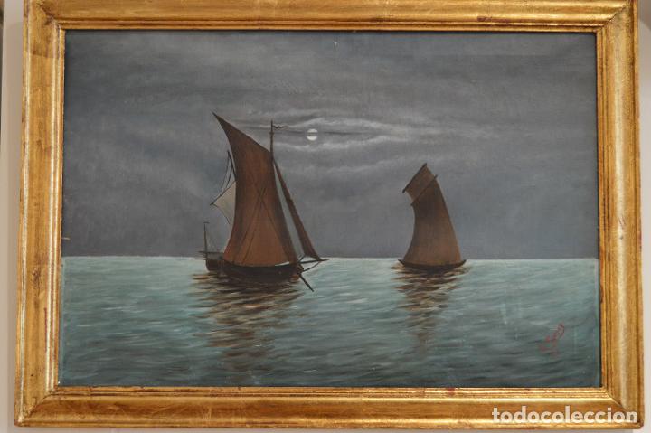 Arte: Oleo sobre lienzo marco pan de oro - Foto 1
