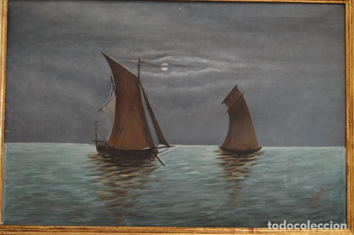 Arte: Oleo sobre lienzo marco pan de oro - Foto 3