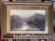 Arte: &Oacute;leo sobre cart&oacute;n enmarcado - Foto 1