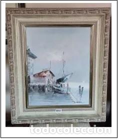 Arte: &Oacute;leo sobre lienzo marina - Foto 1