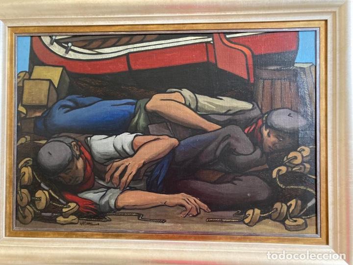 Arte: &Oacute;leo Eugenio Chicano 1,18x0,87 con marco - Foto 2