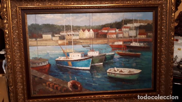 Arte: Barcos, &oacute;leo sobre lienzo. - Foto 2