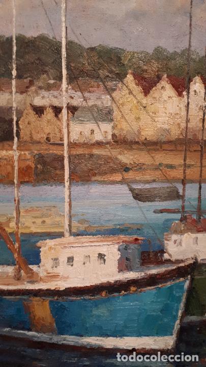 Arte: Barcos, &oacute;leo sobre lienzo. - Foto 4