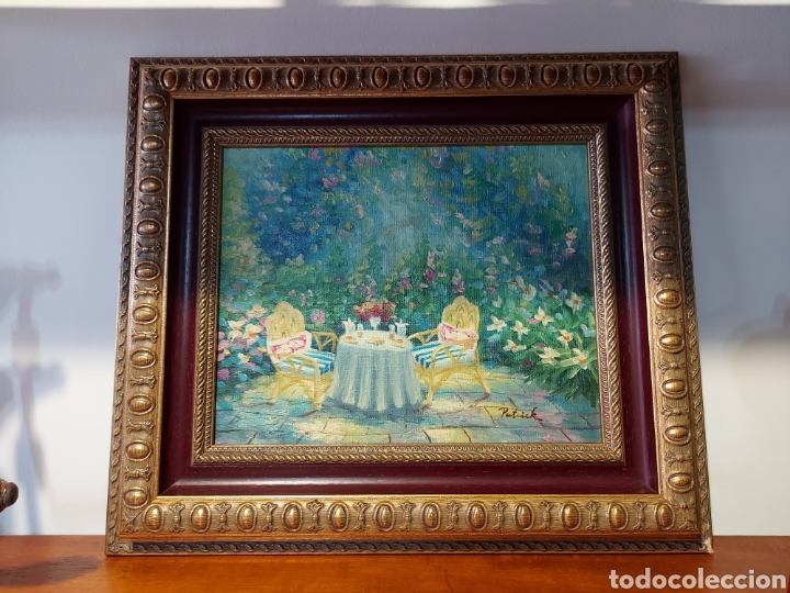 Arte: &Oacute;leo sobre tabla. Jard&iacute;n franc&eacute;s - Foto 4