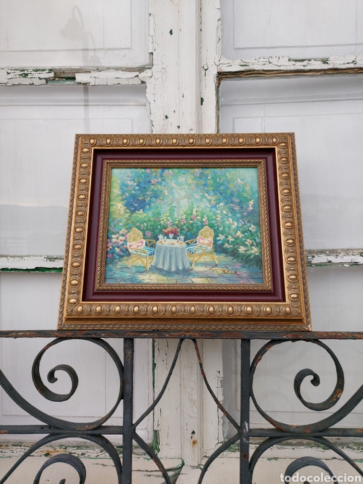 Arte: &Oacute;leo sobre tabla. Jard&iacute;n franc&eacute;s - Foto 6