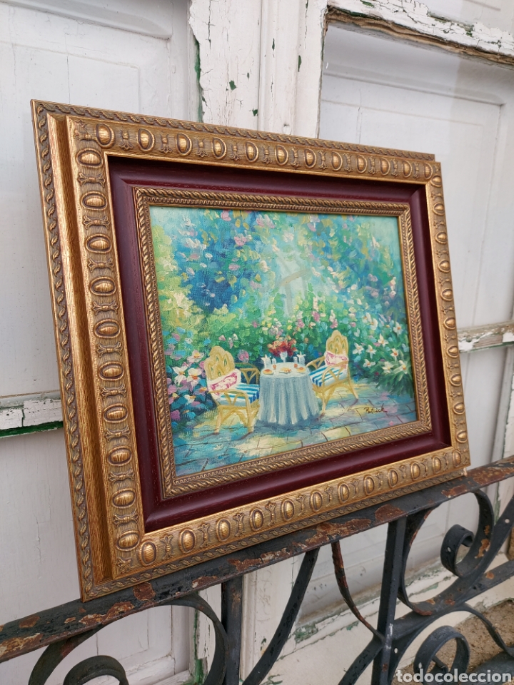 Arte: &Oacute;leo sobre tabla. Jard&iacute;n franc&eacute;s - Foto 7