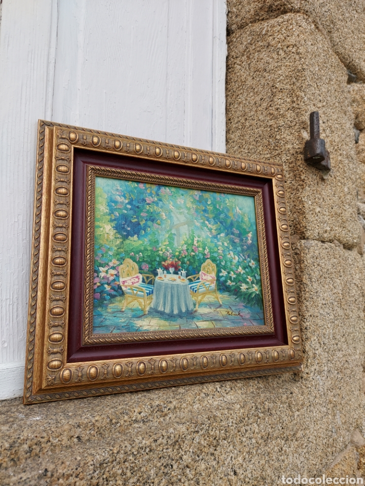 Arte: &Oacute;leo sobre tabla. Jard&iacute;n franc&eacute;s - Foto 1