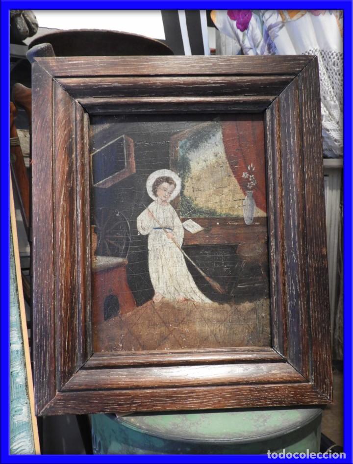 Arte: CUADRO ANTIGUO S. XVIII SOBRE TABLA. - Foto 1