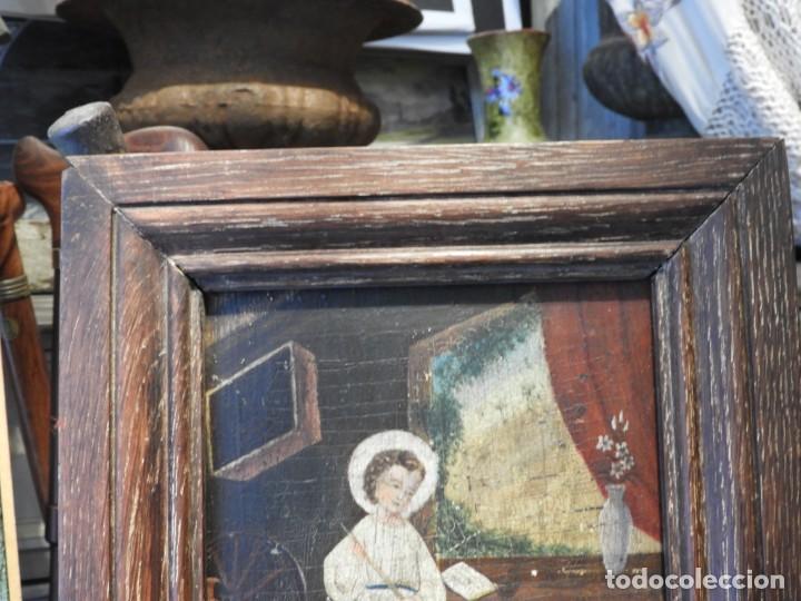 Arte: CUADRO ANTIGUO S. XVIII SOBRE TABLA. - Foto 4