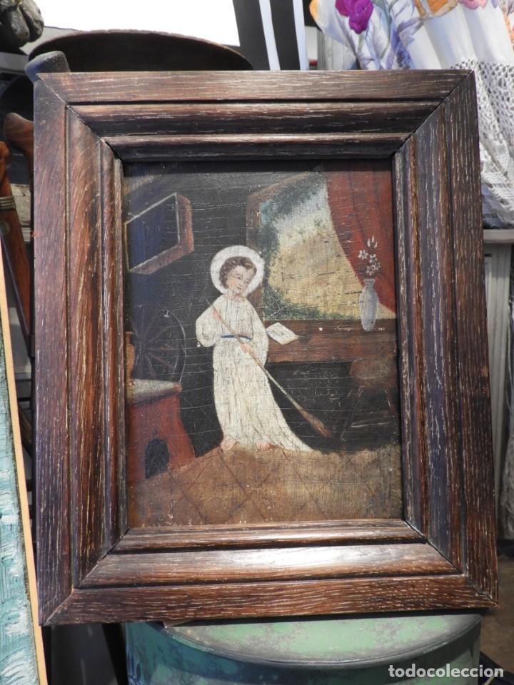 Arte: CUADRO ANTIGUO S. XVIII SOBRE TABLA. - Foto 8