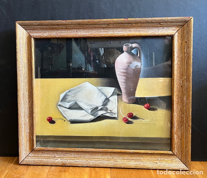 Arte: JAUME GUBIANAS JOV&Eacute; PINTURA BODEG&Oacute;N CON FRUTA ANTIGUA OLEO CATALANA