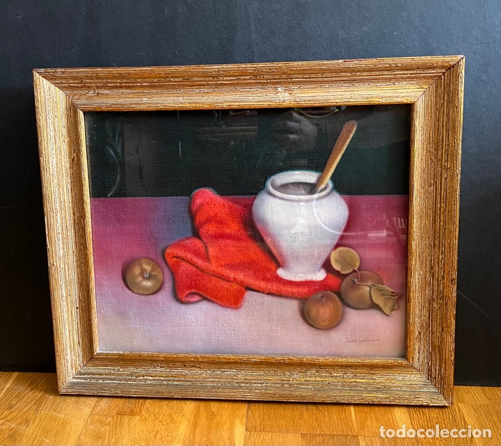 Arte: JAUME GUBIANAS JOV&Eacute; PINTURA CATALANA ANTIGUA BODEGON CON FRUTA MANZANAS
