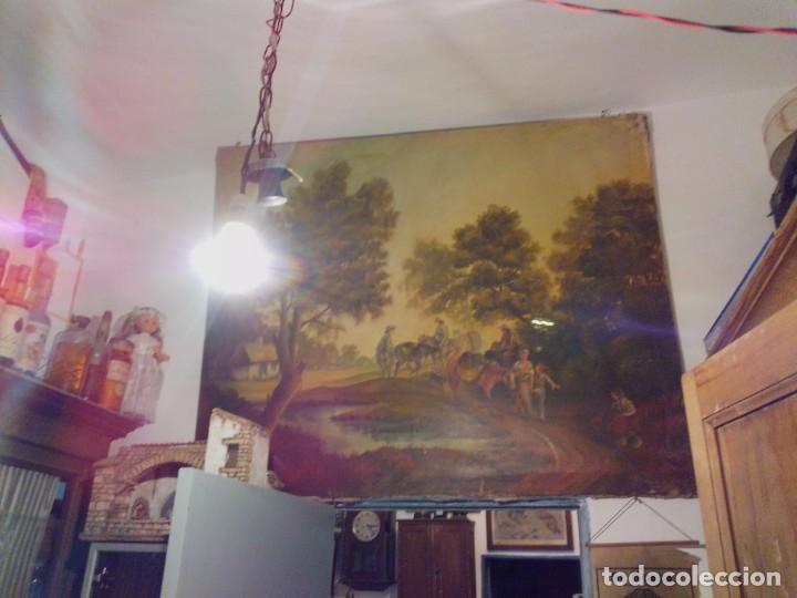 Arte: Antiguo y gran &oacute;leo sobre lienzo - Foto 2
