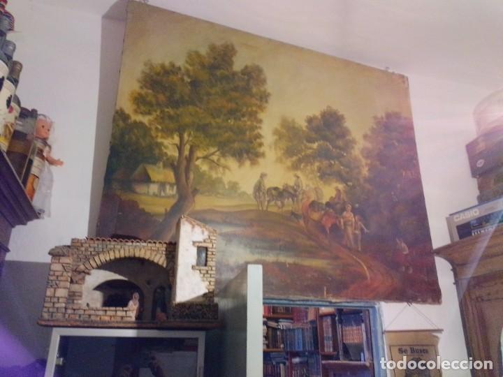 Arte: Antiguo y gran &oacute;leo sobre lienzo - Foto 3
