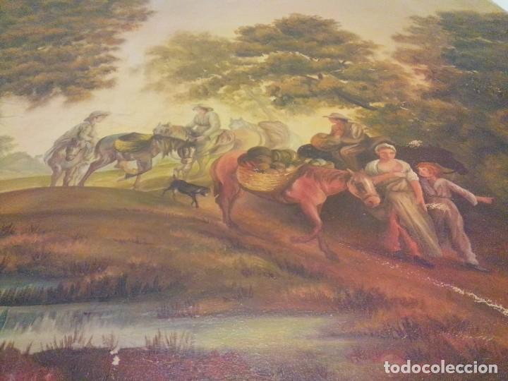 Arte: Antiguo y gran &oacute;leo sobre lienzo - Foto 4