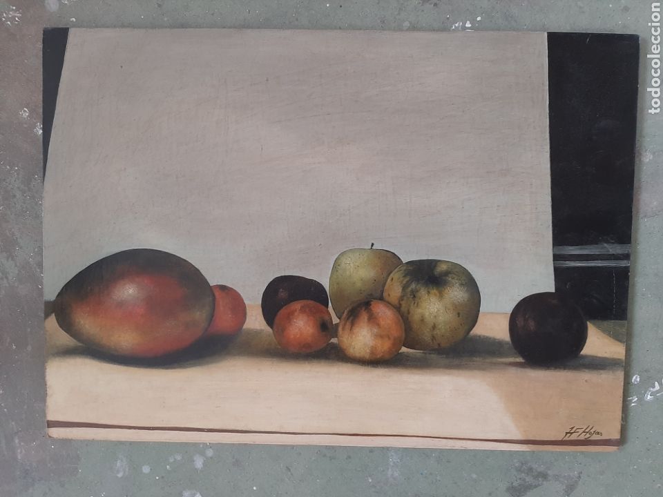 Arte: Bodeg&oacute;n. Acr&iacute;lico sobre papel encolado en madera - Foto 1