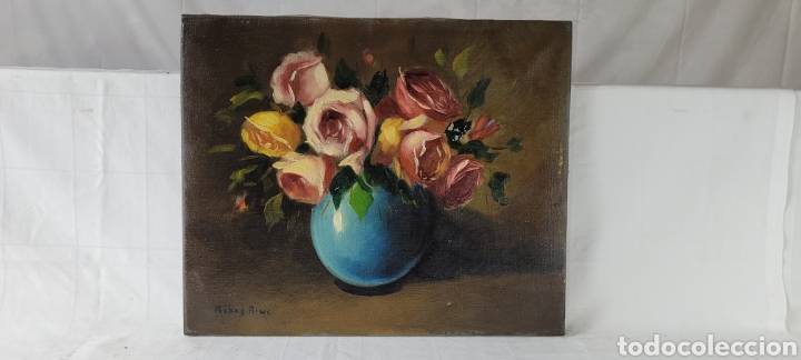 Arte: Bodeg&oacute;n de Rosas firmado Ribas Rius - Foto 2