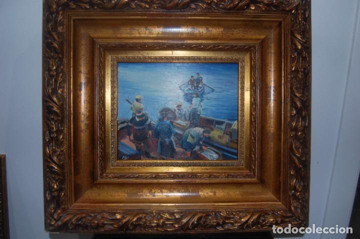 Arte: OLEO SOBRE TABLA, PINTOR VALENCIANO ?. FIRMA MIT
