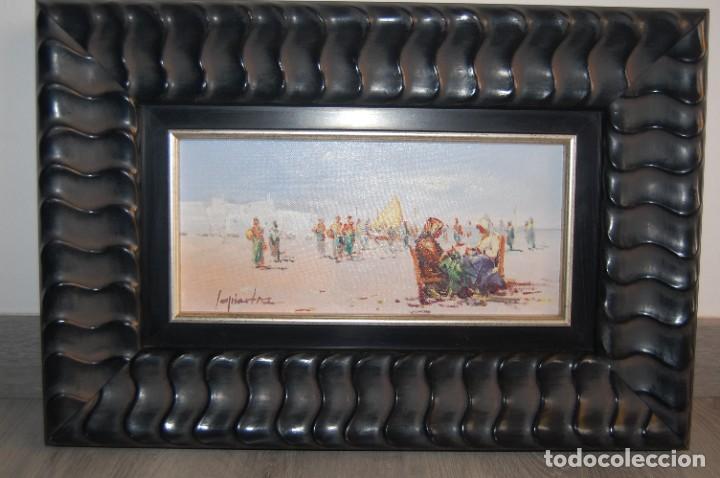 Arte: OLEO SOBRE TABLA DE PINTOR MIGUEL LA PIEDRA.