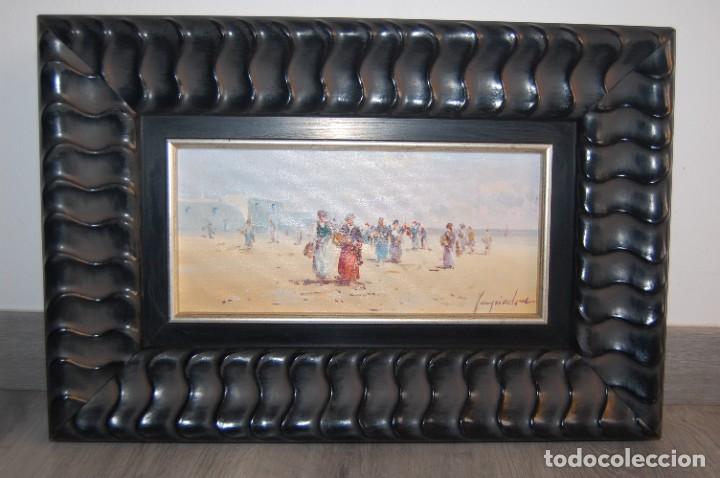 Arte: OLEO SOBRE TABLA DE PINTOR MIGUEL LA PIEDRA.