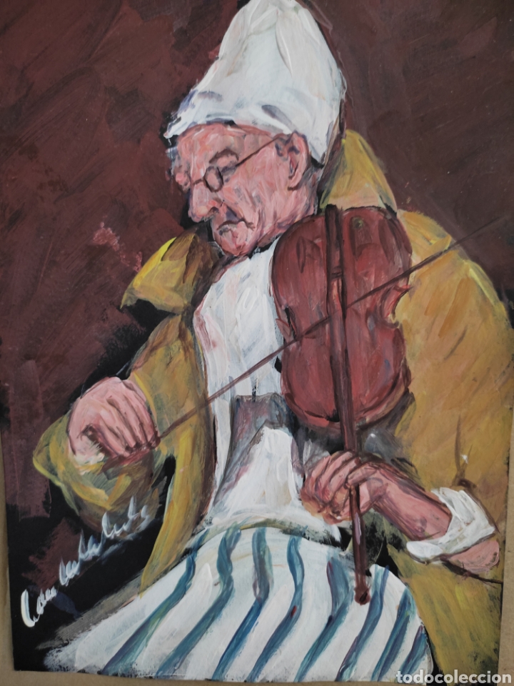 Art: Se&ntilde;or violinista ( acr&iacute;lico )