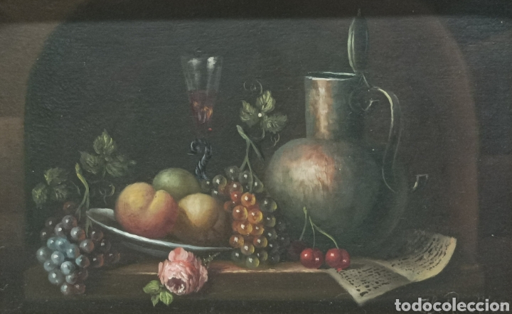 Arte: Bodeg&oacute;n &oacute;leo sobre tabla Herdin Radtke - Foto 2