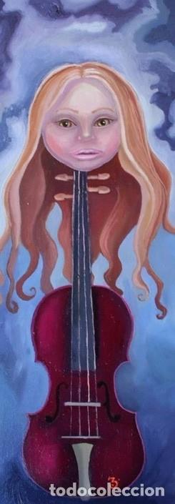 Arte: &rdquo;VIOLA GIRL&rdquo; &Oacute;LEO SOBRE MADERA - Foto 1