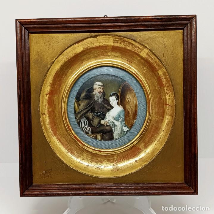 miniatura pintada en marfil. ivory miniature pa - Acquista Altri oggetti  d'arte su todocoleccion