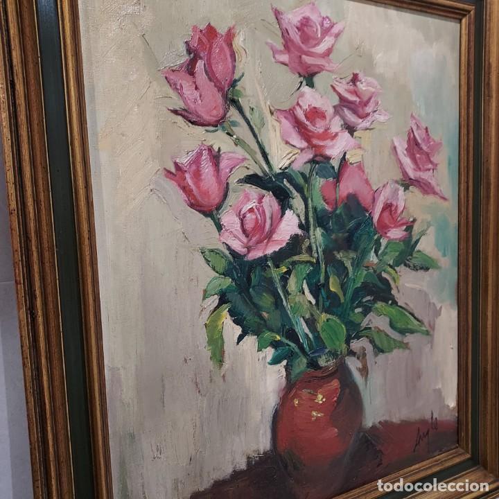 Arte: Antoni Angle Roca (1924 - 2012) Rosas Rosas - Foto 3