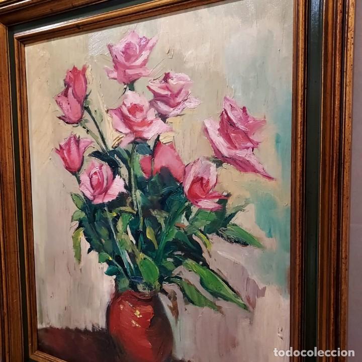 Arte: Antoni Angle Roca (1924 - 2012) Rosas Rosas - Foto 4
